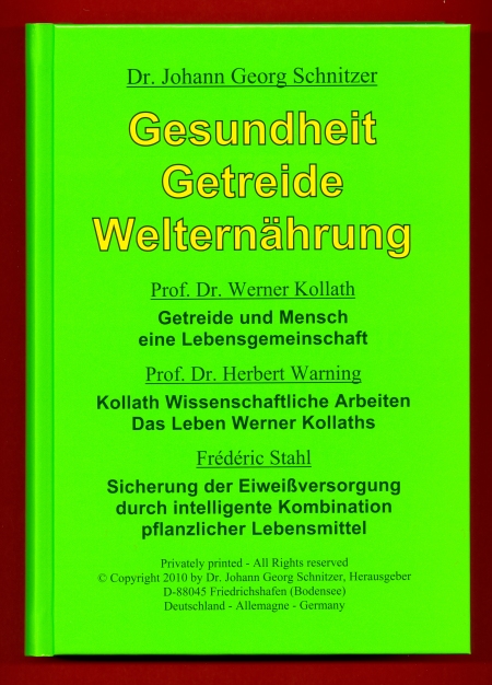 Buch 'Gesundheit, Getreide, Welternhrung'